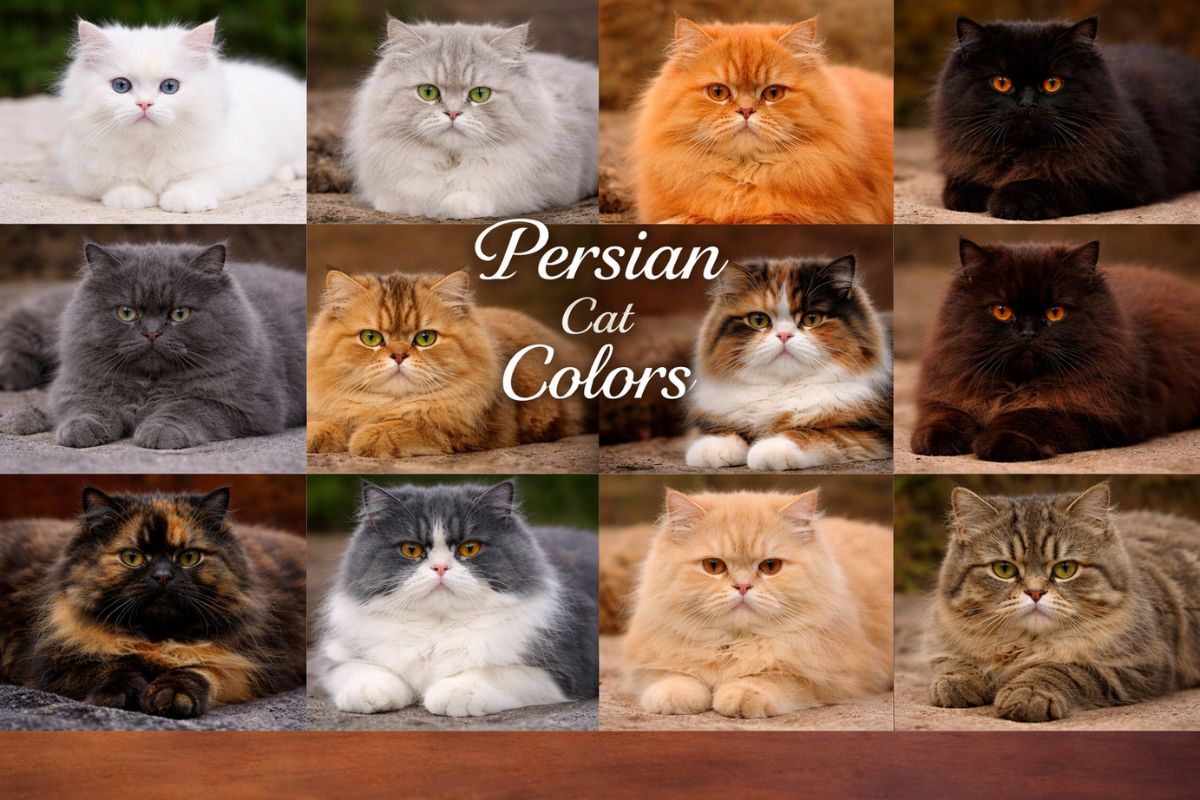 Different Persian cat colors collage from Persian Cat Breeders in India at a professional Persian Cattery in India